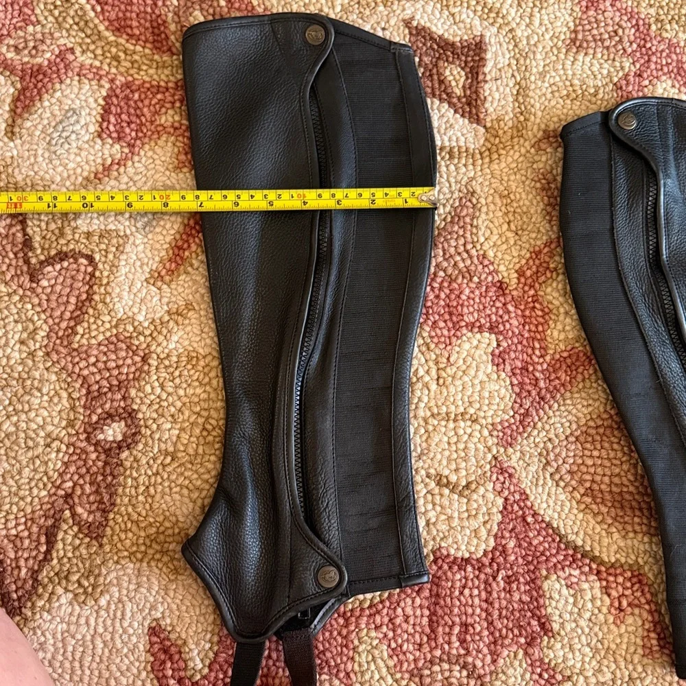 Black Leather Pet Leg Protectors - Picture 8 of 8